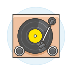 Vinyl Players 3 Illustration from UX Colors Set