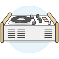 Vinyl Players 5 Illustration from UX Colors Set