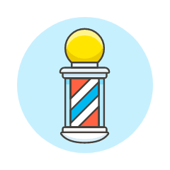 Barber Shop Illustration from UX Colors Set