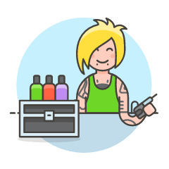 Tattooist 1 Illustration from UX Colors Set