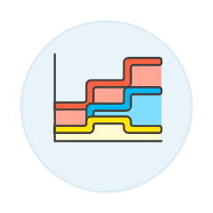 Area Chart Illustration from UX Colors Set