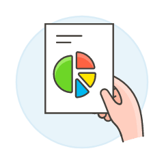 Chart File Hand 1 Illustration from UX Colors Set