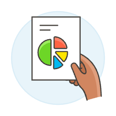 Chart File Hand 2 Illustration from UX Colors Set
