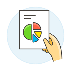 Chart File Hand 3 Illustration from UX Colors Set