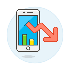 Decreasing Phone Illustration from UX Colors Set