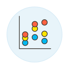 Dot Chart Illustration from UX Colors Set