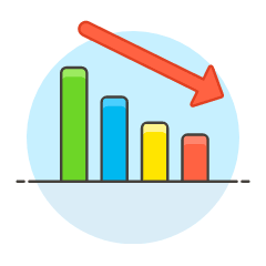 Drecreasing Chart Illustration from UX Colors Set