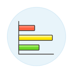 Horizontal Bar Chart Illustration from UX Colors Set
