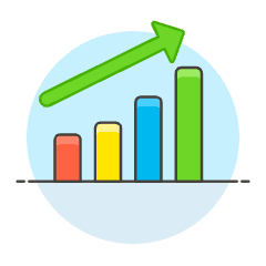 Increasing Chart Illustration from UX Colors Set