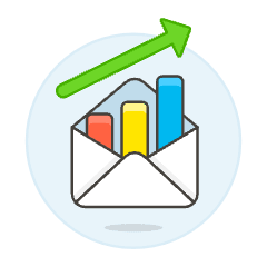 Increasing Envelope Chart Illustration from UX Colors Set