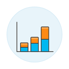 Vertical Bar Chart 1 Illustration from UX Colors Set