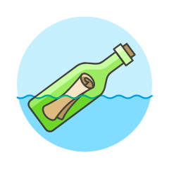 Bottled Letter Illustration from UX Colors Set