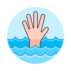 Drowning Hand 1 Illustration from UX Colors Set