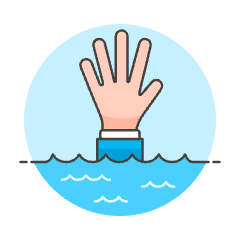 Drowning Hand 2 1 Illustration from UX Colors Set