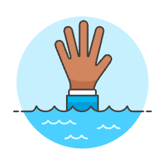 Drowning Hand 2 2 Illustration from UX Colors Set