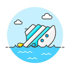 Sinking Ship Illustration from UX Colors Set