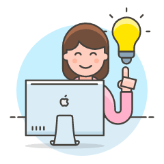 Creative Idea Imac 1 Illustration from UX Colors Set