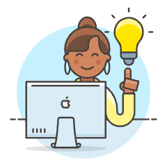 Creative Idea Imac 2 Illustration from UX Colors Set