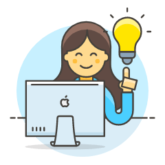 Creative Idea Imac 3 Illustration from UX Colors Set