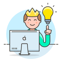 Creative Idea Imac 4 Illustration from UX Colors Set