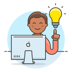 Creative Idea Imac 5 Illustration from UX Colors Set