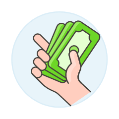 Hand Money 1 Illustration from UX Colors Set