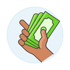 Hand Money 2 Illustration from UX Colors Set
