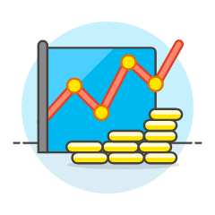 Money Line Graph Illustration from UX Colors Set