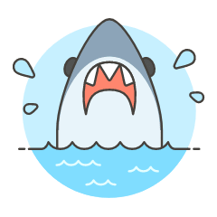 Shark Attack Illustration from UX Colors Set