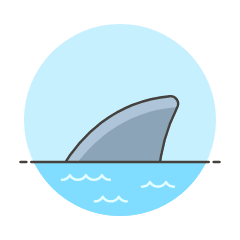 Shark Fin Illustration from UX Colors Set