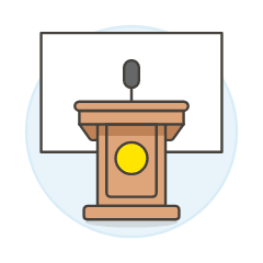 Podium Presentation 1 Illustration from UX Colors Set