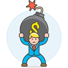 Carry Debt Bomb 1 Illustration from UX Colors Set