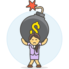 Carry Debt Bomb 6 Illustration from UX Colors Set