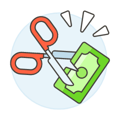 Cutting Expense Illustration from UX Colors Set