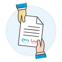 Contract Document 1 Illustration from UX Colors Set