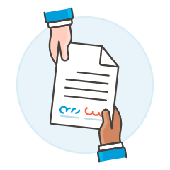 Contract Document 3 Illustration from UX Colors Set