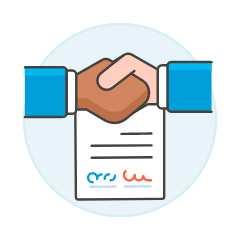 Contract Handshake 3 Illustration from UX Colors Set