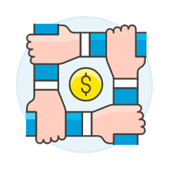 Cooperate Money 1 Illustration from UX Colors Set