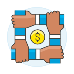 Cooperate Money 2 Illustration from UX Colors Set