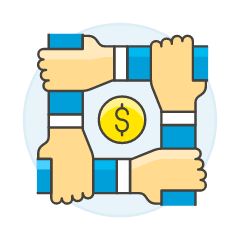 Cooperate Money 3 Illustration from UX Colors Set