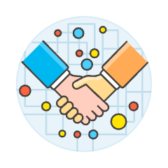 Digital Handshake 1 Illustration from UX Colors Set