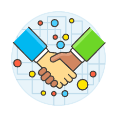 Digital Handshake 2 Illustration from UX Colors Set