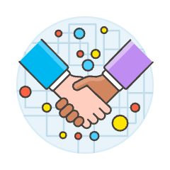 Digital Handshake 3 Illustration from UX Colors Set