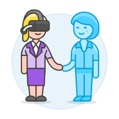 Virtual Agreement 4 Illustration from UX Colors Set