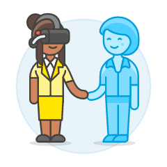 Virtual Agreement 5 Illustration from UX Colors Set