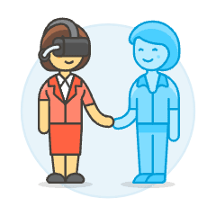 Virtual Agreement 6 Illustration from UX Colors Set