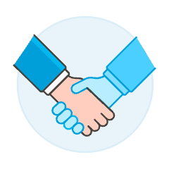 Virtual Handshake 1 Illustration from UX Colors Set