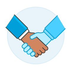 Virtual Handshake 3 Illustration from UX Colors Set