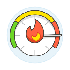 Perfomance Gauge Illustration from UX Colors Set