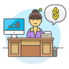 Accountant 6 Illustration from UX Colors Set